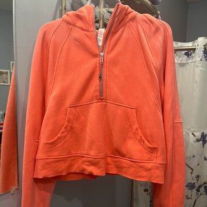 Lululemon Scuba Oversized Half-Zip Hoodie Raspberry Cream M/L